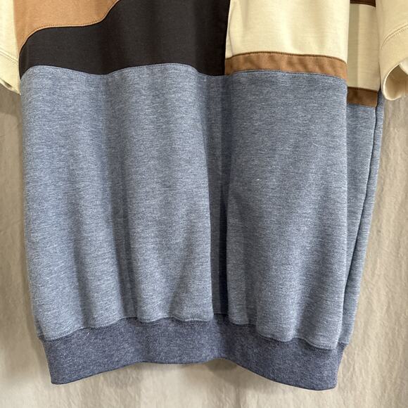 Vintage Safe Harbor Colorblock Polo Shirt Blue Retro Grandpacore XXL (Fits XL) - Picture 3 of 12